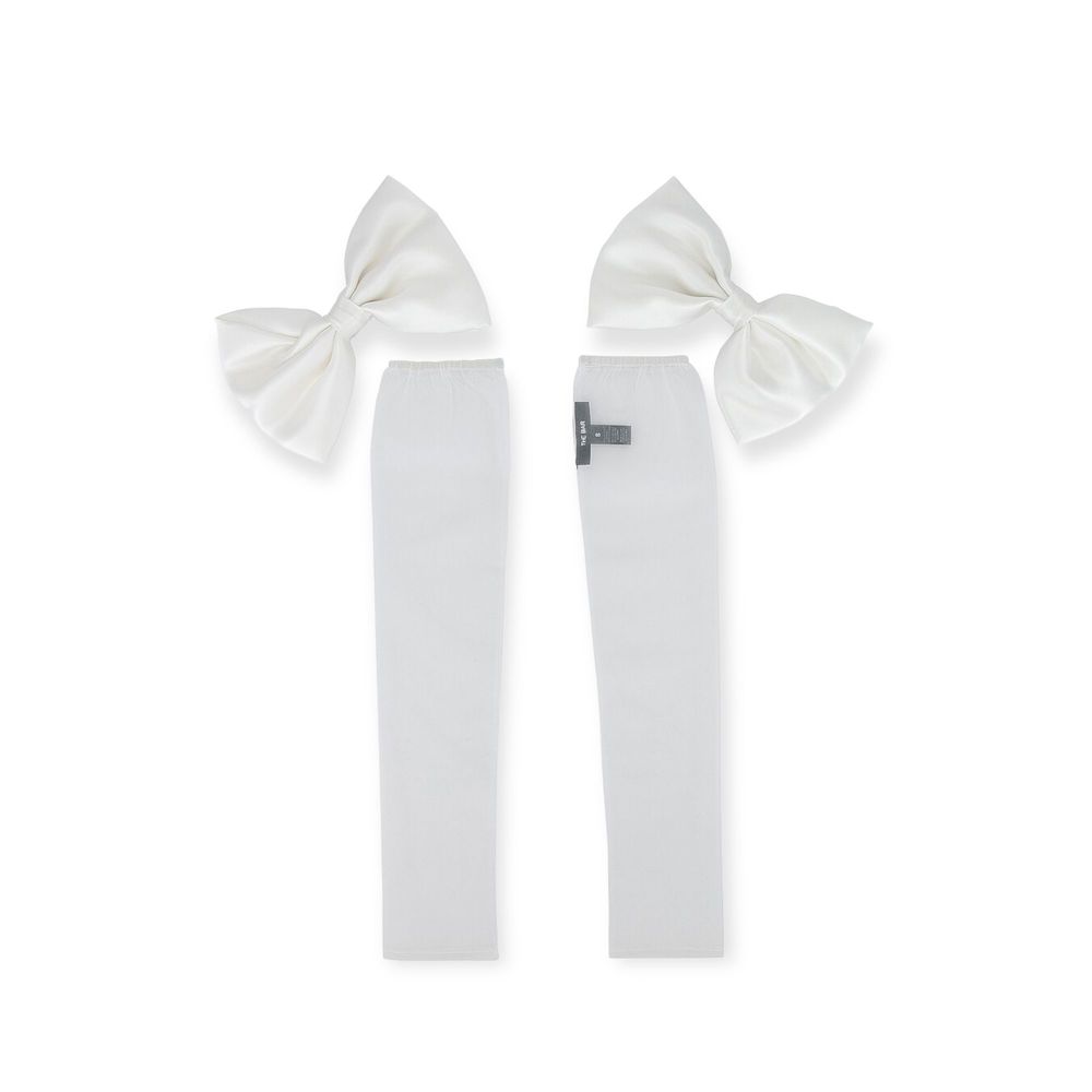 The Bar White Elegant Gloves with Classic Design